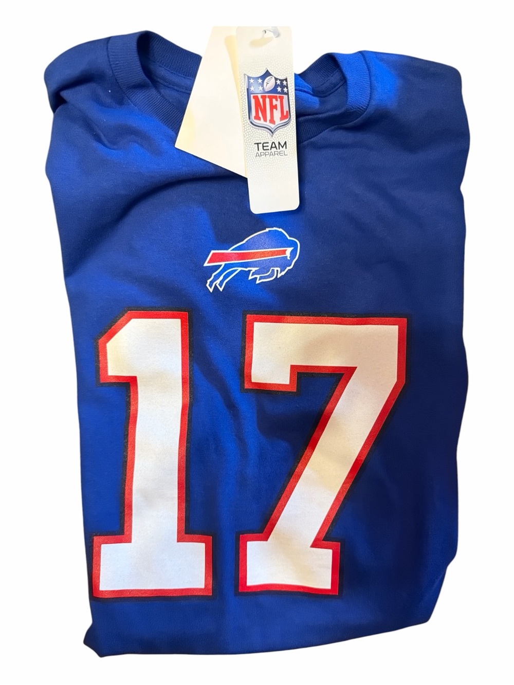 NWT NFL Team Apparel Buffalo Bills Josh Allen #17 Player Name & Number T-Shirt M